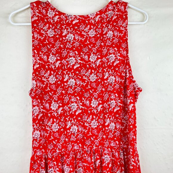 NWT Kaileigh Stitch Fix Sz L Delaney Red White Floral Wide Leg Crop Jumpsuit - Picture 10 of 10